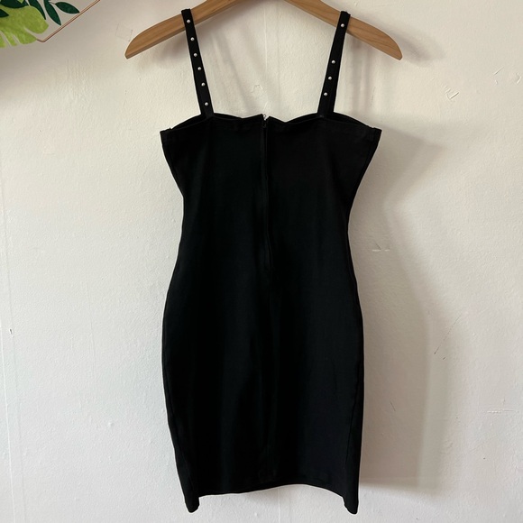 EUC VTG Pearl Mermaid cocktail mini dress 90s black pearls seashell bra - Picture 5 of 17